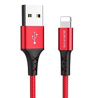 Кабель 8 Pin BOROFONE (6931474700780) BX20 USB-Lightning 8 Pin 2.4A 1M - красный