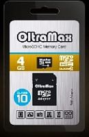 OLTRAMAX MicroSDHC 4GB Class10 + адаптер SD