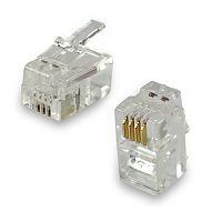 [Коннектор] RJ11 коннектор телефонный 4P4C, 3m" (100 шт.)