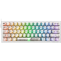 Клавиатура REDRAGON (71736) Fizz RU,RGB,прозрачный белый, механическая