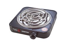 Плитка электрическая Centek CT-1508 (Black) 1конфорка ТЭН 140мм, 1000Вт, индикатор работы