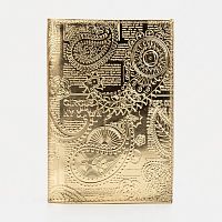 Обложка для паспорта, 9,5*0,3*13,5  "Индийский орнамент", тиснение фольгой, золотой 7447050