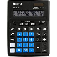 Калькулятор настольный Eleven Business Line CDB1201-BK/BL, 12 разрядов, двойное питание, 155*205*35м