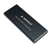 Внешний корпус USB 3.0 для M2 SATA Gembird EEM2-SATA-1, порт MicroB, металл, черный, коробка