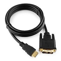 Кабель HDMI-DVI Cablexpert CC-HDMI-DVI-6, 19M/19M, 1.8м, single link, черный, позол.разъемы, экран, 