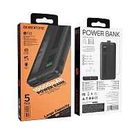 Портативное ЗУ (Power Bank) 10000mAh (BOROFONE BT32) 2USB/Micro/Type-C/ip5 (черный)