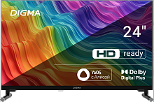 Телевизор LED Digma 24" DM-LED24SBB32 Smart Яндекс.ТВ Frameless Metal черный/черный/HD/60Hz/DVB-T/DV