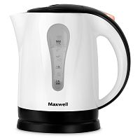 853132 Чайник эл 1,7л Maxwell MW-1079  2200Вт, диск, пластик бел/чер