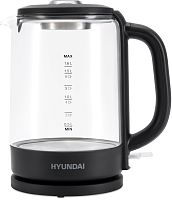 Чайник Hyundai HYK-G3402 1.7л. 2200Вт серый/серебристый (стекло/пластик)