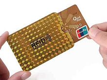 RFID защита банковской карты золотая (розница)