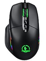 Эргономичная игровая программируемая мышь PANTEON PS120 черная(200-6400/12400 DPI,8 кн,LED,1.8м,USB)