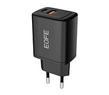 Сетевое зарядное устройство EOFE E206 20W 3A Type-C + Type-A черный