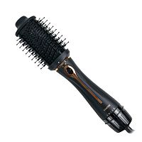 Фен-щетка Centek CT-2063 (золото/чёрный) 1200 Вт, 4 скорости, 4 режима, насадка для сушки турмал ион