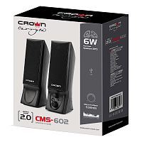 Акустическая система 2.0 CROWN CMS-602 (USB, 6W; управление громкостью, разъём для наушников, кнопка